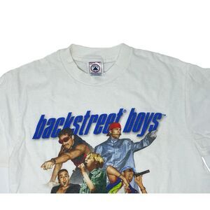 NWOT Vintage 90s Backstreet Boys WhiteTour Preshrunk T Shirt Kid Youth L 14-16